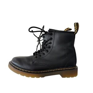 Dr. Martens Black Kids Lace Up Combat Boots Size 1